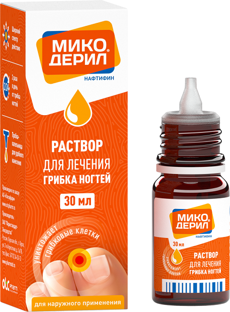 Микодерил 1%, 30 мл, раствор для наружного применения
Микодерил 1%, 30 мл, раствор для наружного применения