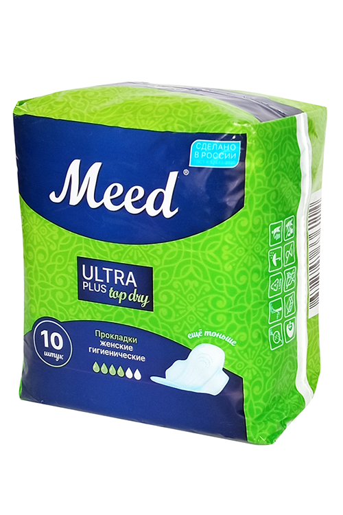 Прокладки женские гигиенические Meed для критических дней Ultra plus top dry с крылышками, 10 шт
Прокладки женские гигиенические Meed для критических дней Ultra plus top dry с крылышками, 10 шт
