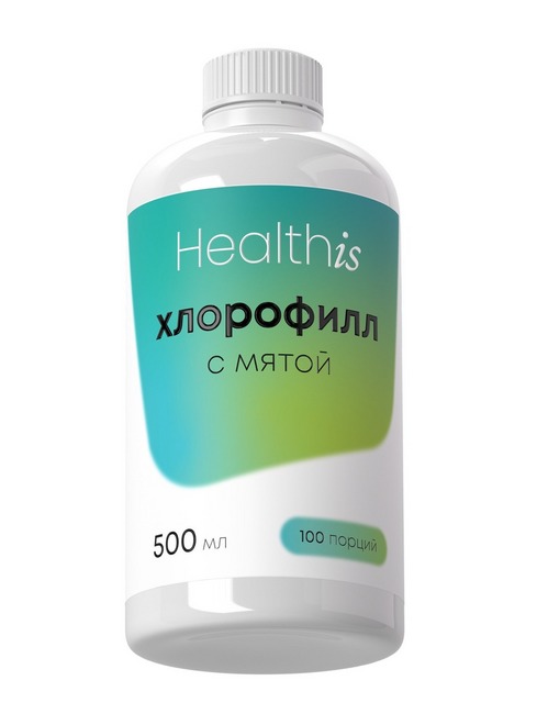 Хлорофилл с мятой HealthIs жидкий пищевой, 500 мл
Хлорофилл с мятой HealthIs жидкий пищевой, 500 мл