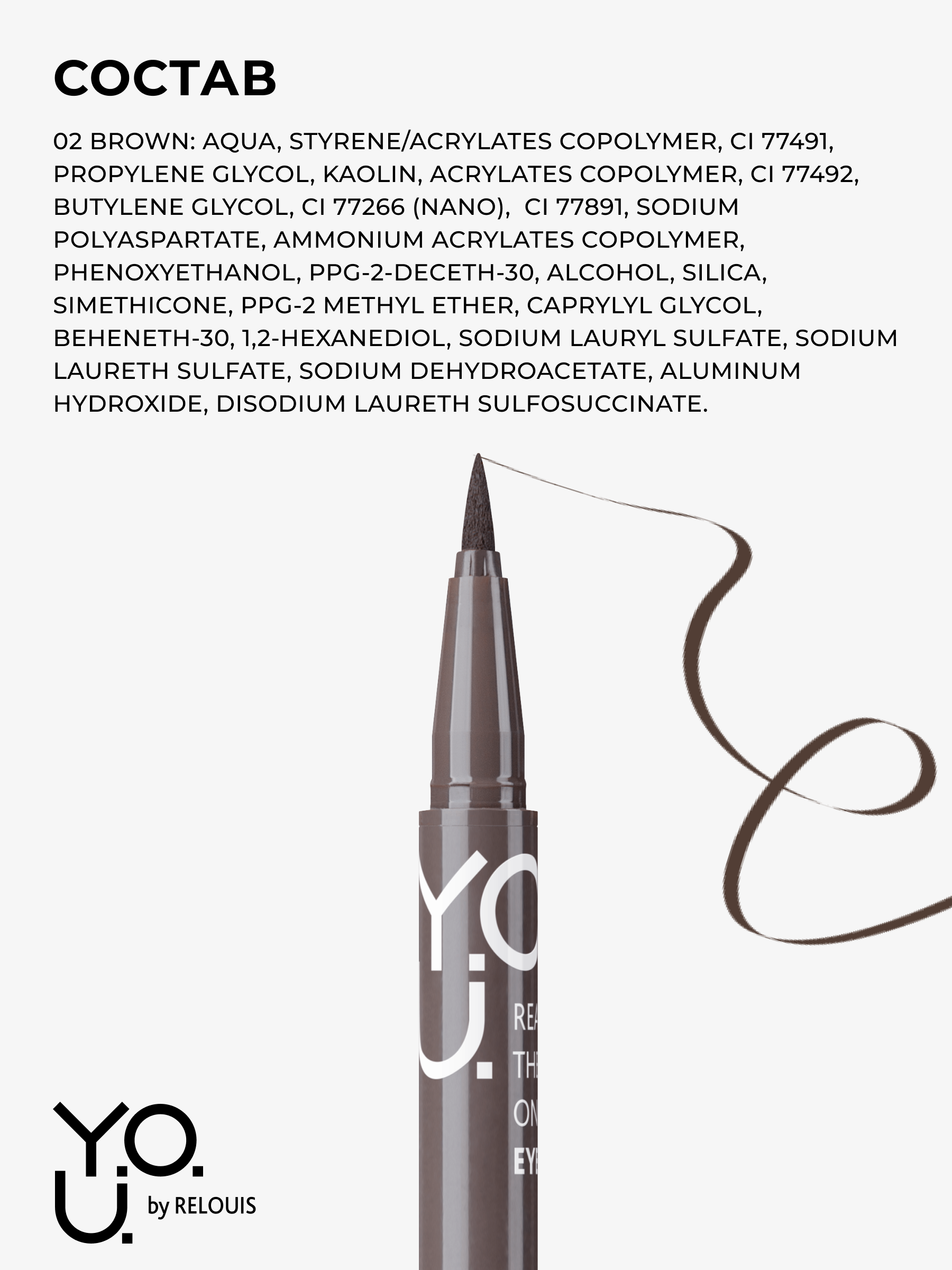 RELOUIS Y.O.U. Подводка-фломастер для глаз Really The One №2 Brown (коричневый), 5,5 мл
RELOUIS Y.O.U. Подводка-фломастер для глаз Really The One №2 Brown (коричневый), 5,5 мл