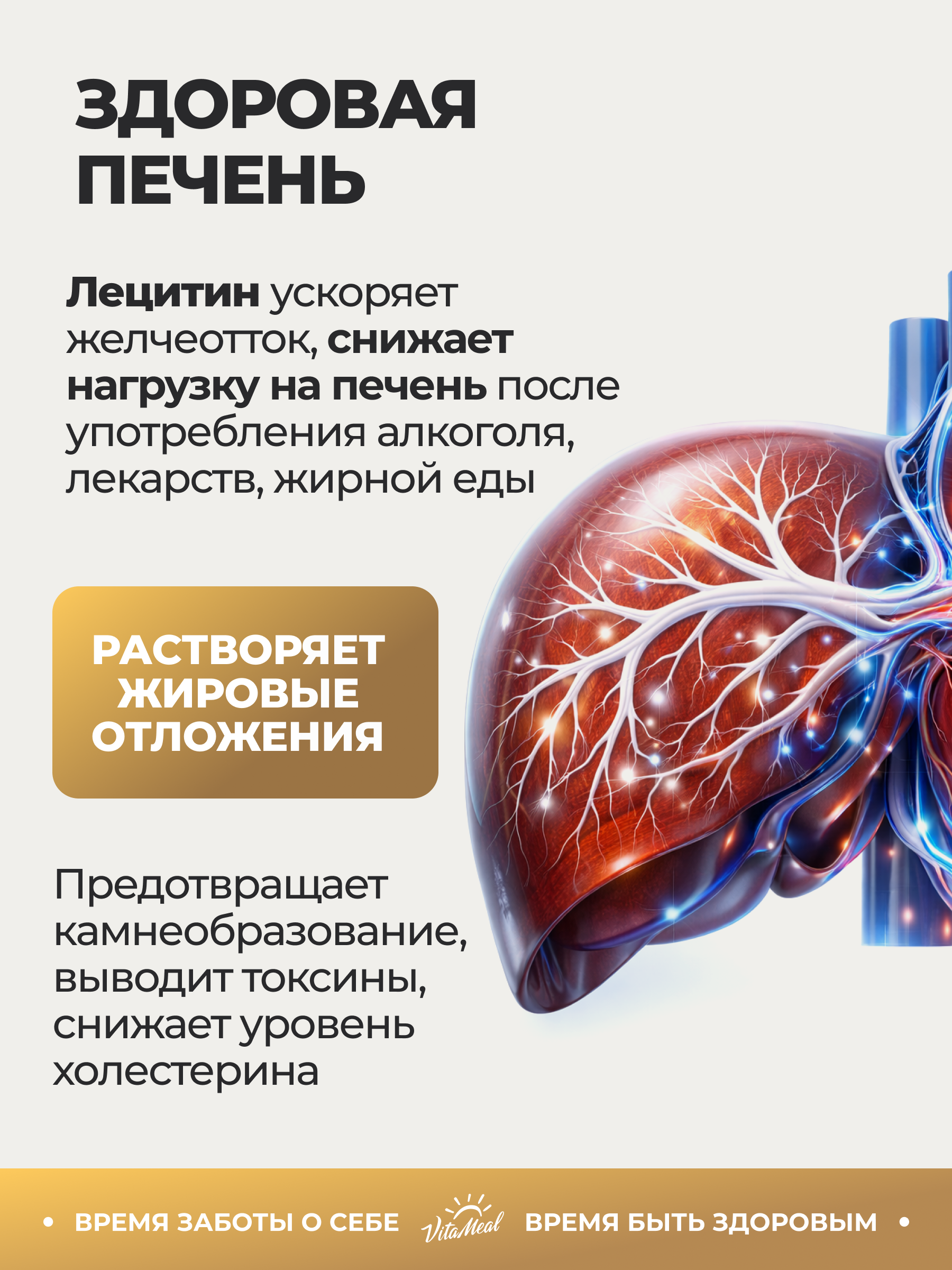 Лецитин подсолнечный, для печени и сосудов, 120 капсул, VitaMeal
Лецитин подсолнечный, для печени и сосудов, 120 капсул, VitaMeal