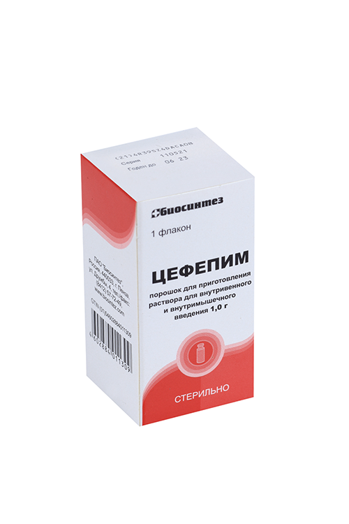 Цефепим 1 г, порошок для приготовления раствора для внутривенного и внутримышечного введения Биосинтез
Цефепим 1 г, порошок для приготовления раствора для внутривенного и внутримышечного введения Биосинтез