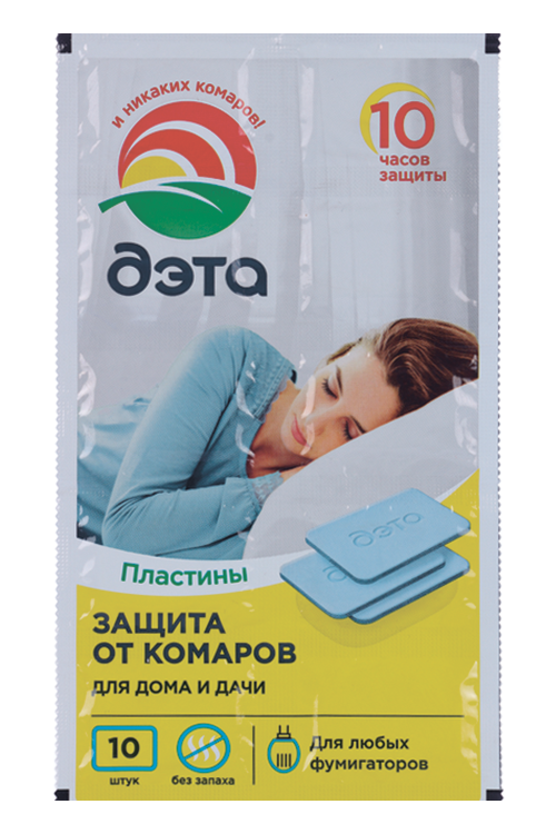 Пластины Дэта от комаров д/дома и дачи, 10 шт
Пластины Дэта от комаров д/дома и дачи, 10 шт