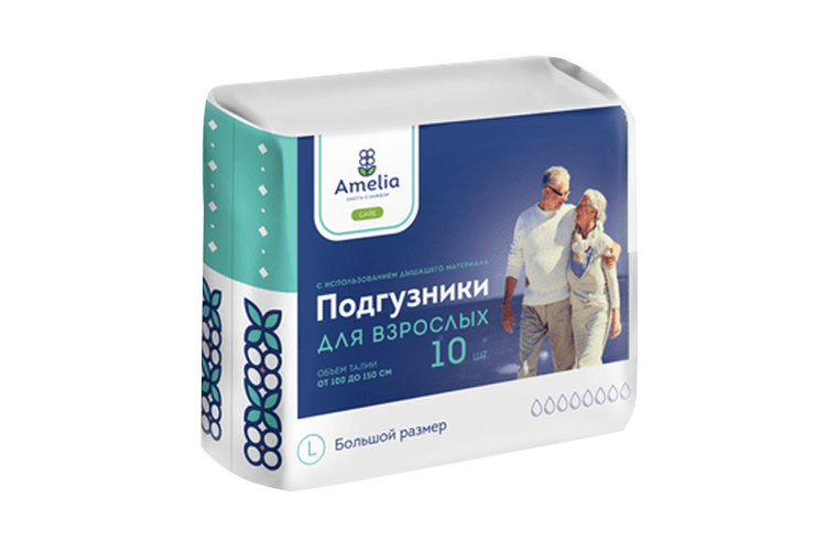 Подгузники Амелия д/взрослых супервпитывающие L, 10 шт
Подгузники Амелия д/взрослых супервпитывающие L, 10 шт