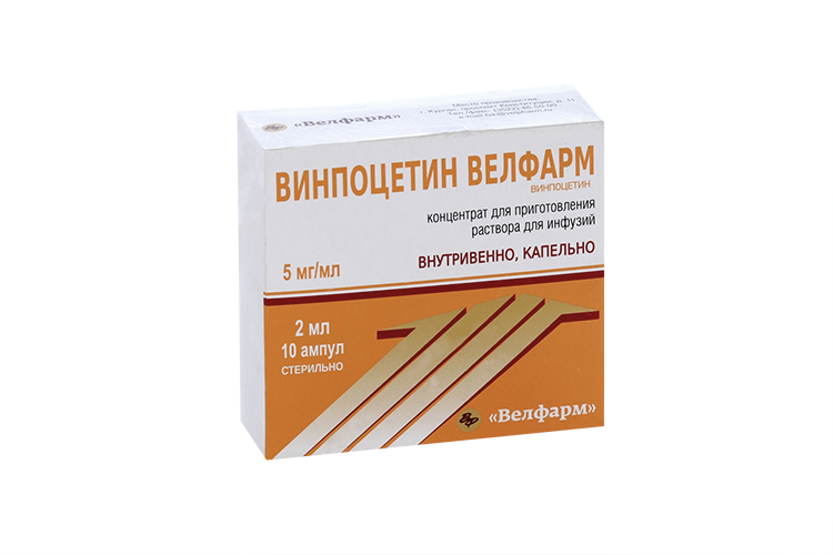 Винпоцетин Велфарм 5 мг/мл, 2 мл, 10 шт, концентрат для приготовления раствора для инфузий
Винпоцетин Велфарм 5 мг/мл, 2 мл, 10 шт, концентрат для приготовления раствора для инфузий