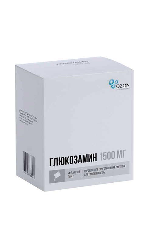 Глюкозамин 1500 мг, 4 г, 20 шт, порошок для приготовления раствора для приема внутрь
Глюкозамин 1500 мг, 4 г, 20 шт, порошок для приготовления раствора для приема внутрь