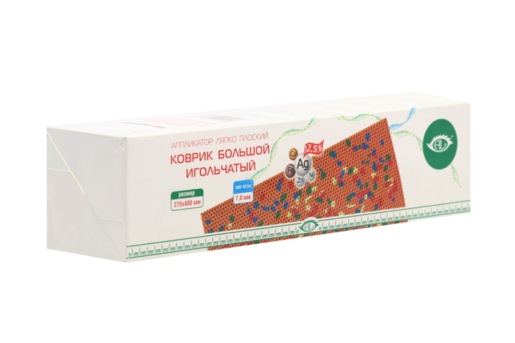 Аппликатор Ляпко коврик большой игольчатый размер 275x480 мм шаг иглы 7.0 мм
Аппликатор Ляпко коврик большой игольчатый размер 275x480 мм шаг иглы 7.0 мм