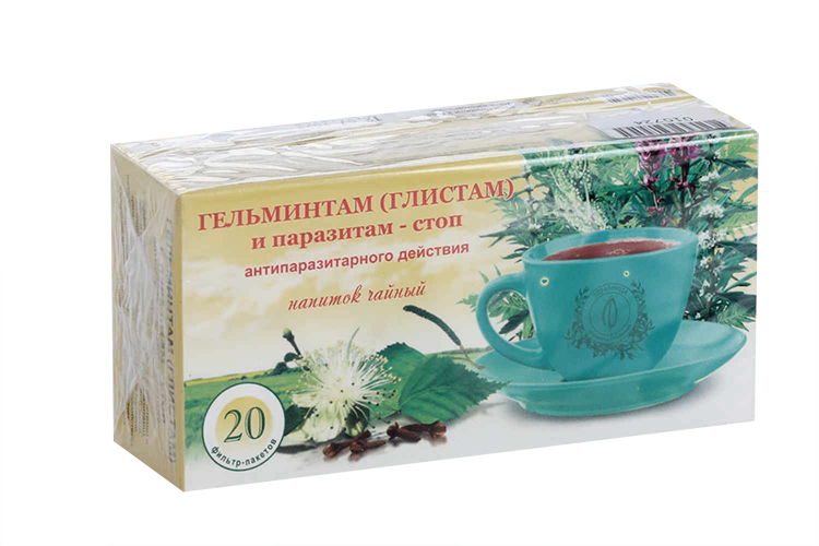 Чайный напиток «Антипаразит», гельминтам (глистам) и паразитам стоп, фильтр-пакет, 20 шт.
Чайный напиток «Антипаразит», гельминтам (глистам) и паразитам стоп, фильтр-пакет, 20 шт.