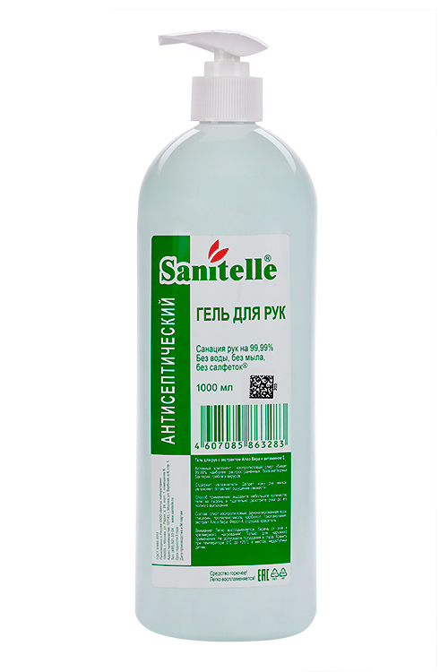 Гель Sanitelle д/рук с экстрактом алоэ вера и витамином Е изопропиловый, 1 000 мл
Гель Sanitelle д/рук с экстрактом алоэ вера и витамином Е изопропиловый, 1 000 мл