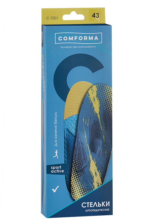 Стельки(полустельки) ComForma Sport Active C7201 ортопедические спортивные р 43, пара
Стельки(полустельки) ComForma Sport Active C7201 ортопедические спортивные р 43, пара