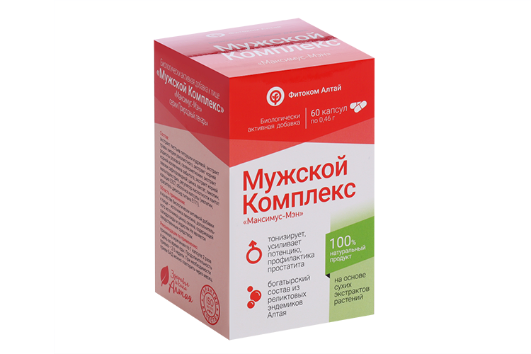 Мужской комплекс Максимус-Мэн д/потенции Природный лекарь, 0,46 г, 60 шт, капсулы Фитоком
Мужской комплекс Максимус-Мэн д/потенции Природный лекарь, 0,46 г, 60 шт, капсулы Фитоком