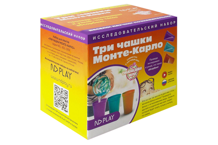 Набор д/опытов ND Play три чашки монте-карло
Набор д/опытов ND Play три чашки монте-карло