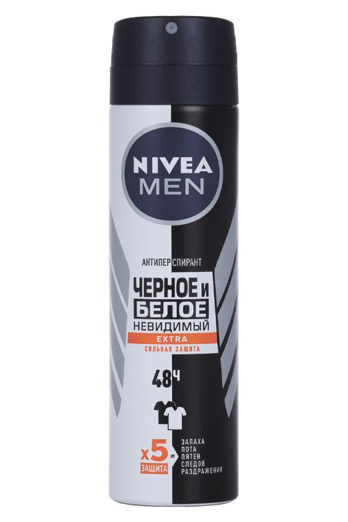 Дезодорант-антиперспирант Nivea Черное и белое Невидимый Extra спрей д/муж, 150 мл, (85388)
Дезодорант-антиперспирант Nivea Черное и белое Невидимый Extra спрей д/муж, 150 мл, (85388)