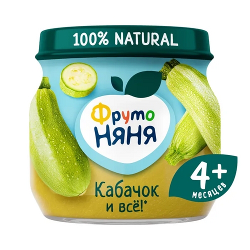 Пюре Фрутоняня кабачок (с 4 мес), 80 г, 6 шт
Пюре Фрутоняня кабачок (с 4 мес), 80 г, 6 шт
