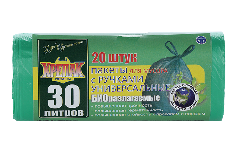 Мешки д/мусора КРЕПАК БИОразлагаемые 30 л с ручками ПНД, 11 мкм, 50×66 см 20 шт цвет зеленый
Мешки д/мусора КРЕПАК БИОразлагаемые 30 л с ручками ПНД, 11 мкм, 50×66 см 20 шт цвет зеленый