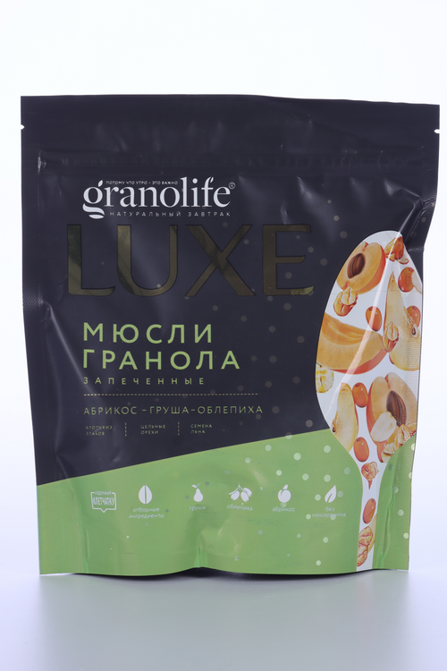 Мюсли запеченные-Гранола Granolife Luxe абрикос/груша/облепиха/орехи/семена льна, 300 г
Мюсли запеченные-Гранола Granolife Luxe абрикос/груша/облепиха/орехи/семена льна, 300 г