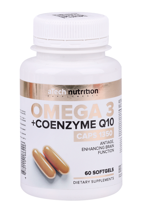 Омега 3 + Q10 aTech Nutrition, 1 350 мг, 60 шт, капсулы
Омега 3 + Q10 aTech Nutrition, 1 350 мг, 60 шт, капсулы
