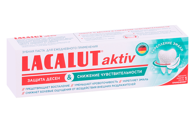З/паста LACALUT aktiv защита десен и снижение чувствительности, 75 мл
З/паста LACALUT aktiv защита десен и снижение чувствительности, 75 мл
