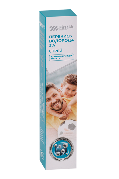 Перекись водорода актив FirstAid, 30 мл, спрей
Перекись водорода актив FirstAid, 30 мл, спрей