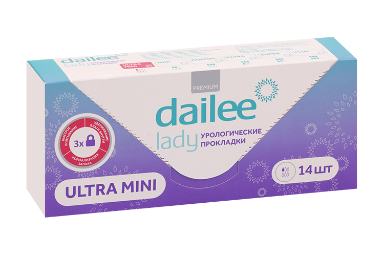 Прокладки Dailee LADY Ultra Mini урологические, 14 шт, (4610083160964)
Прокладки Dailee LADY Ultra Mini урологические, 14 шт, (4610083160964)