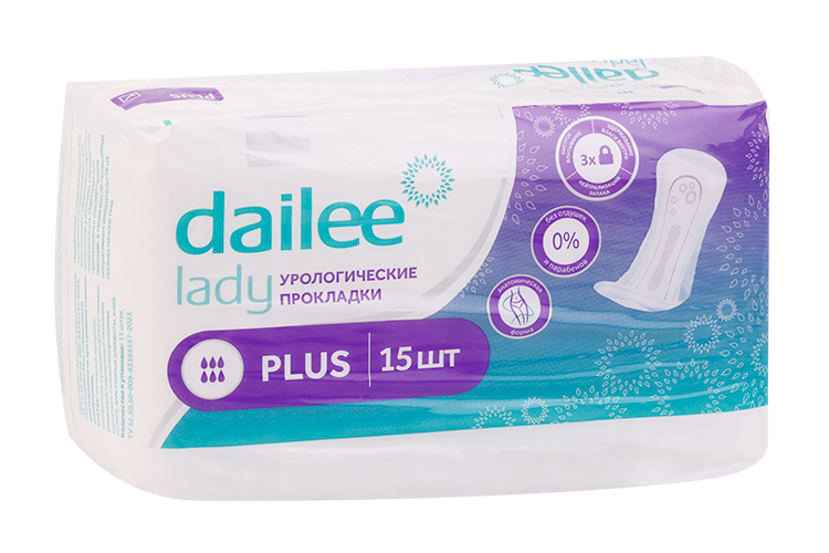 Прокладки Dailee LADY Plus урологические, 15 шт
Прокладки Dailee LADY Plus урологические, 15 шт
