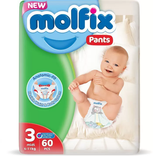Трусики Molfix Midi д/детей (6-11 кг), 60 шт
Трусики Molfix Midi д/детей (6-11 кг), 60 шт