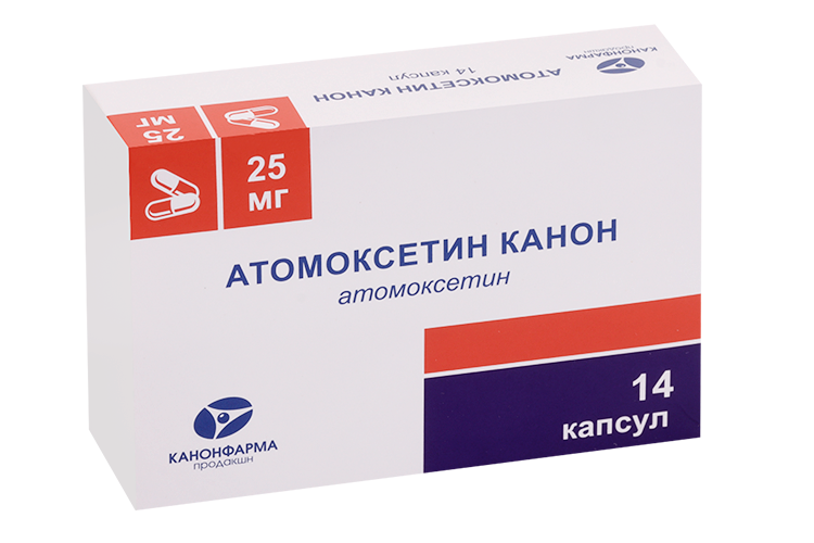 Атомоксетин Канон 25 мг, 14 шт, капсулы
Атомоксетин Канон 25 мг, 14 шт, капсулы