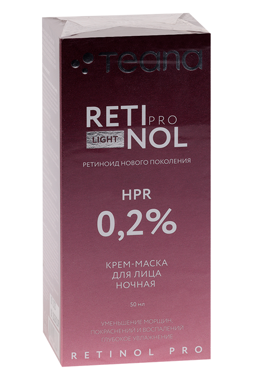 Крем-маска Teana Retinol Pro Light 0,2% д/лица ночн, 50 мл
Крем-маска Teana Retinol Pro Light 0,2% д/лица ночн, 50 мл