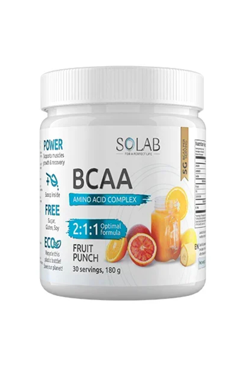 BCAA 2:1:1 Solab Фруктовый пунш, 180 г, (30 порций)
BCAA 2:1:1 Solab Фруктовый пунш, 180 г, (30 порций)
