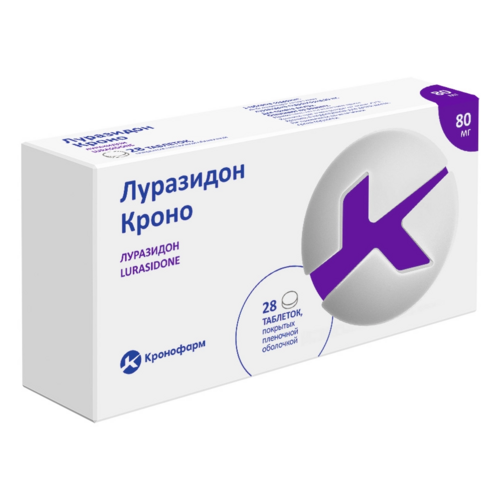 Луразидон Кроно 20 мг, 28 шт, таблетки покрытые пленочной оболочкой
Луразидон Кроно 20 мг, 28 шт, таблетки покрытые пленочной оболочкой