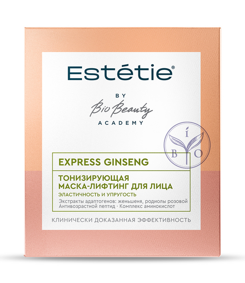 Маска-лифтинг Estétie Express Ginseng тонизирующая д/лица, 45 мл
Маска-лифтинг Estétie Express Ginseng тонизирующая д/лица, 45 мл