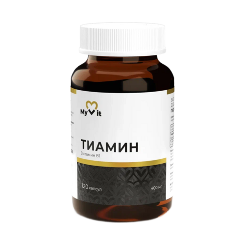 Тиамин гидрохлорид MyVit, 120 шт, капсулы
Тиамин гидрохлорид MyVit, 120 шт, капсулы