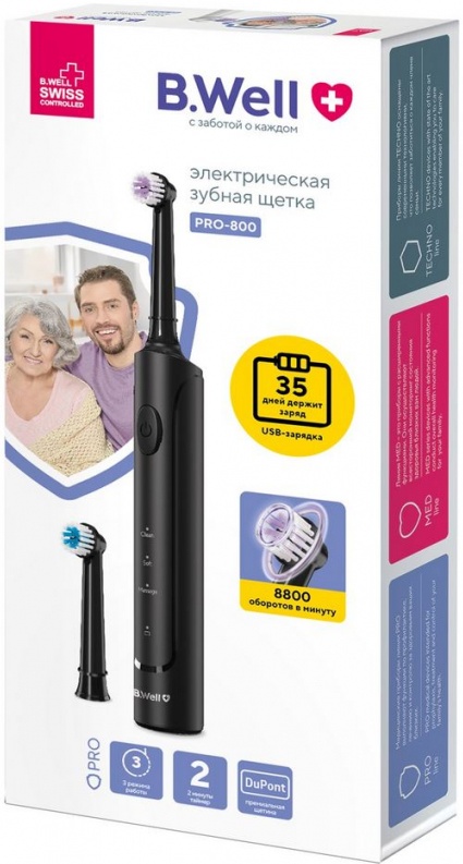 З/щетка B.Well электрическая PRO-800 черная
З/щетка B.Well электрическая PRO-800 черная