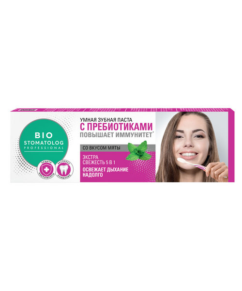З/паста Bio Stomatolog Professional Экстра свежесть 5в1, 75 мл
З/паста Bio Stomatolog Professional Экстра свежесть 5в1, 75 мл