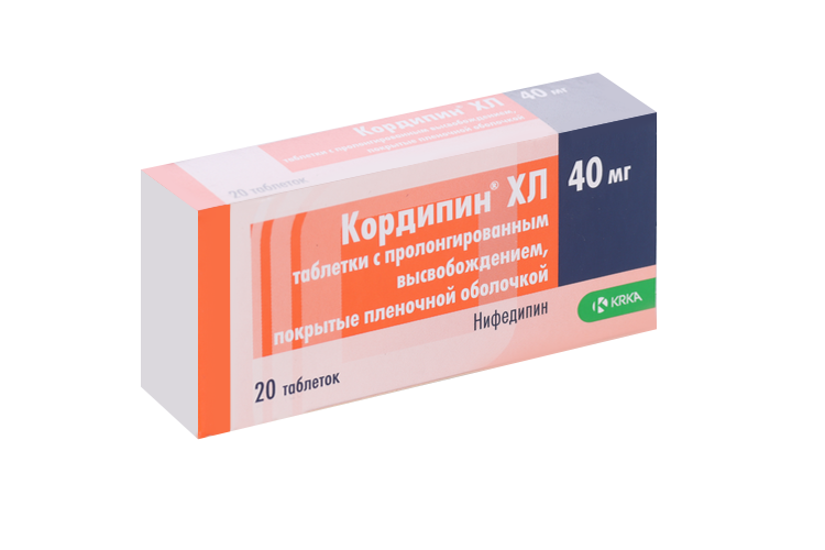 Кордипин XL 40 мг, 20 шт, таблетки покрытые пленочной оболочкой с модифицированным высвобождением
Кордипин XL 40 мг, 20 шт, таблетки покрытые пленочной оболочкой с модифицированным высвобождением
