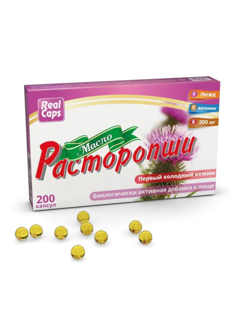Масло Расторопши Биоконтур 0,3 г, 200 шт, капсулы