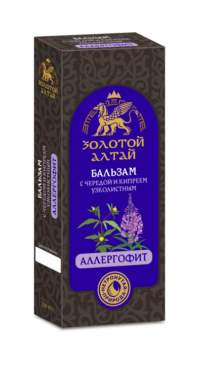 Бальзам Золотой Алтай б/алког Аллергофит череда/кипрей, 250 мл