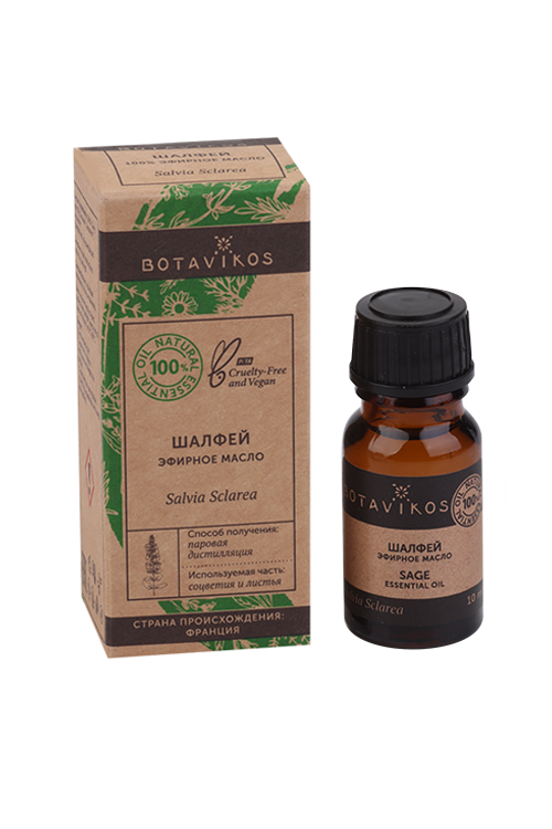 Масло эфирное Шалфей BOTAVIKOS, 10 мл