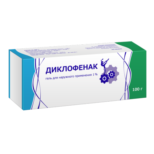 

Диклофенак 1%, 100 г, гель для наружного применения