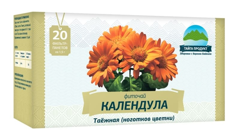

Чайный напиток Календула, 1,5 г, 20 шт, фильтр-пакет