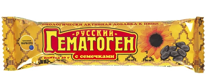 

Гематоген Русский с семечками, 40 г