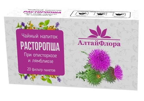 Чайный напиток АлтайФлора Расторопша 1,5 г, 20 шт, фильтр-пакет