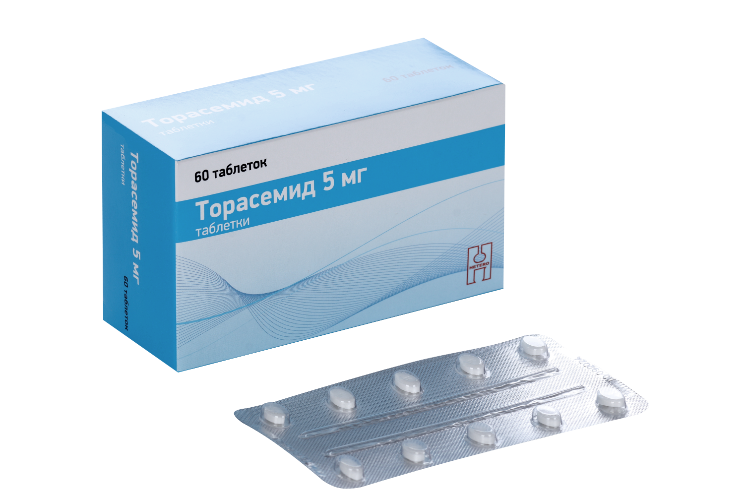 

Торасемид 5 мг, 60 шт, таблетки