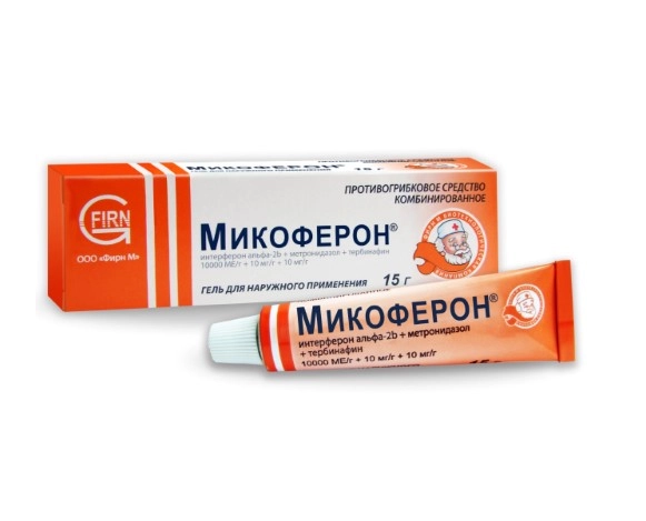 

Микоферон, 15 г, гель для наружного применения