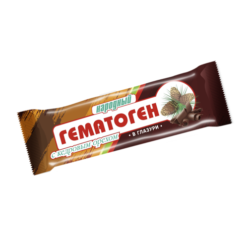 

Гематоген Народный с кедровым орехом в глазури, 40 г