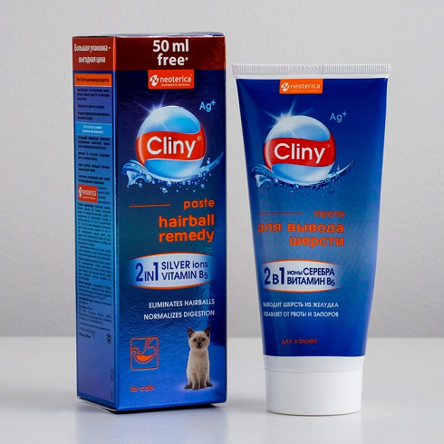 

Паста для вывода шерсти Cliny, 200 мл