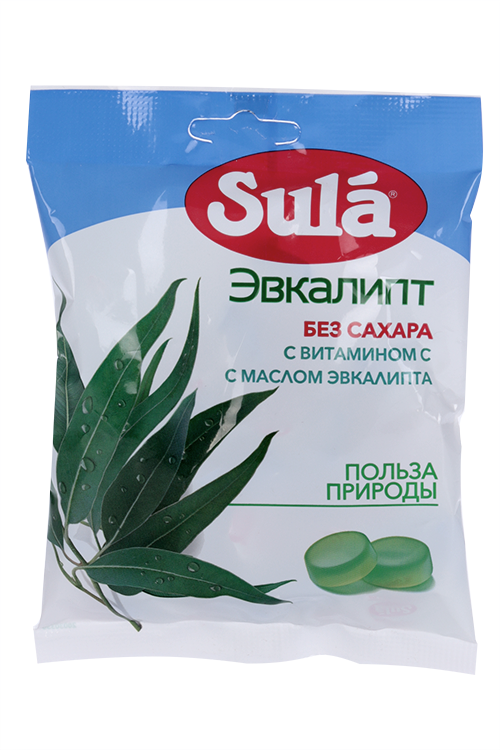 

Леденцы Зула б/сахара Эвкалипт, 60 г