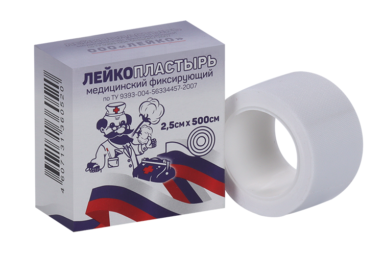 Лейкопластырь Лейко мед фиксир на ткан основе в инд короб 25х500 см 24₽