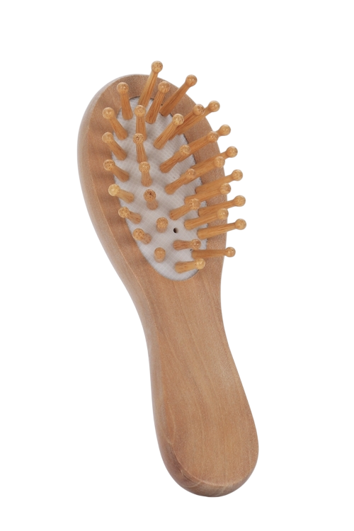Расческа-мини Queen fair массажная деревянная 4х11,5 см цвет светлое дерево