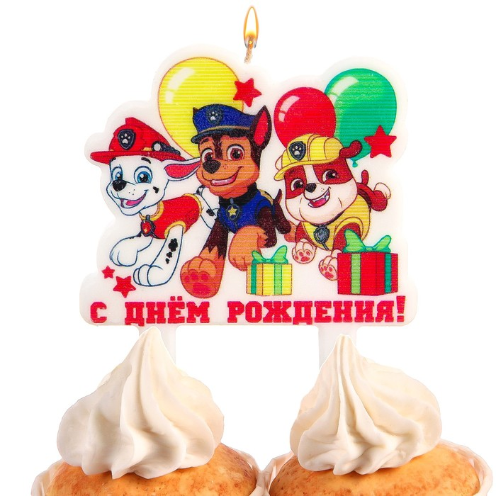 

Свеча Paw Patrol в торт С Днем Рождения